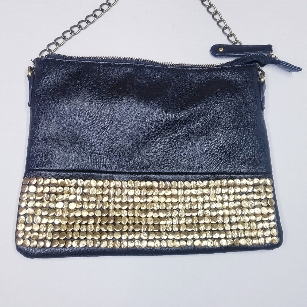 🌸Vegan Leather Gold Stud Purse + Chain - Picture 2 of 9